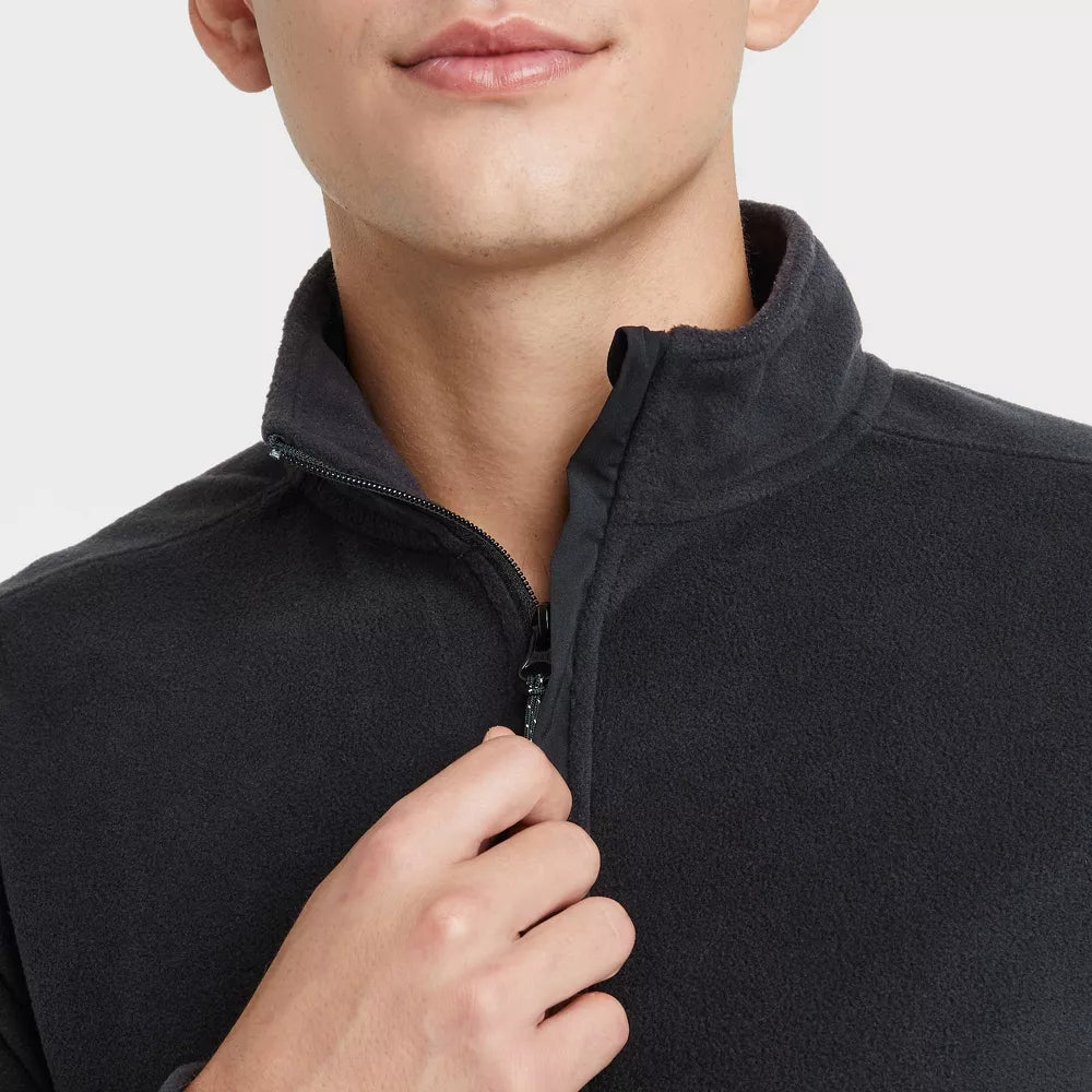 Men's Microfleece Pullover Sweatshirt - All in Motion Black L