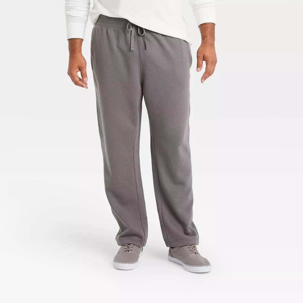 Men's Big & Tall Tapered Fleece Pants - Goodfellow & Co Dark Gray 2XLT