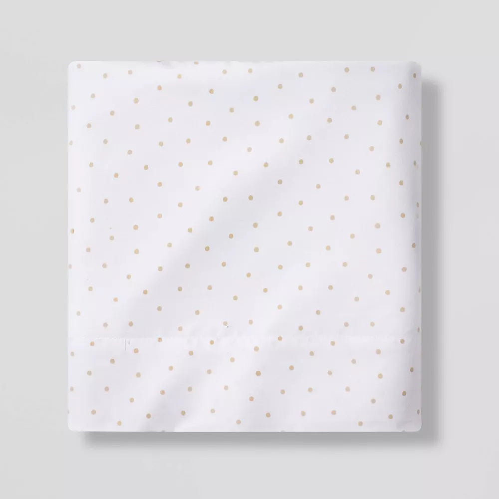 Full Micro Dot Flat Sheet Separates Beige - Pillowfort