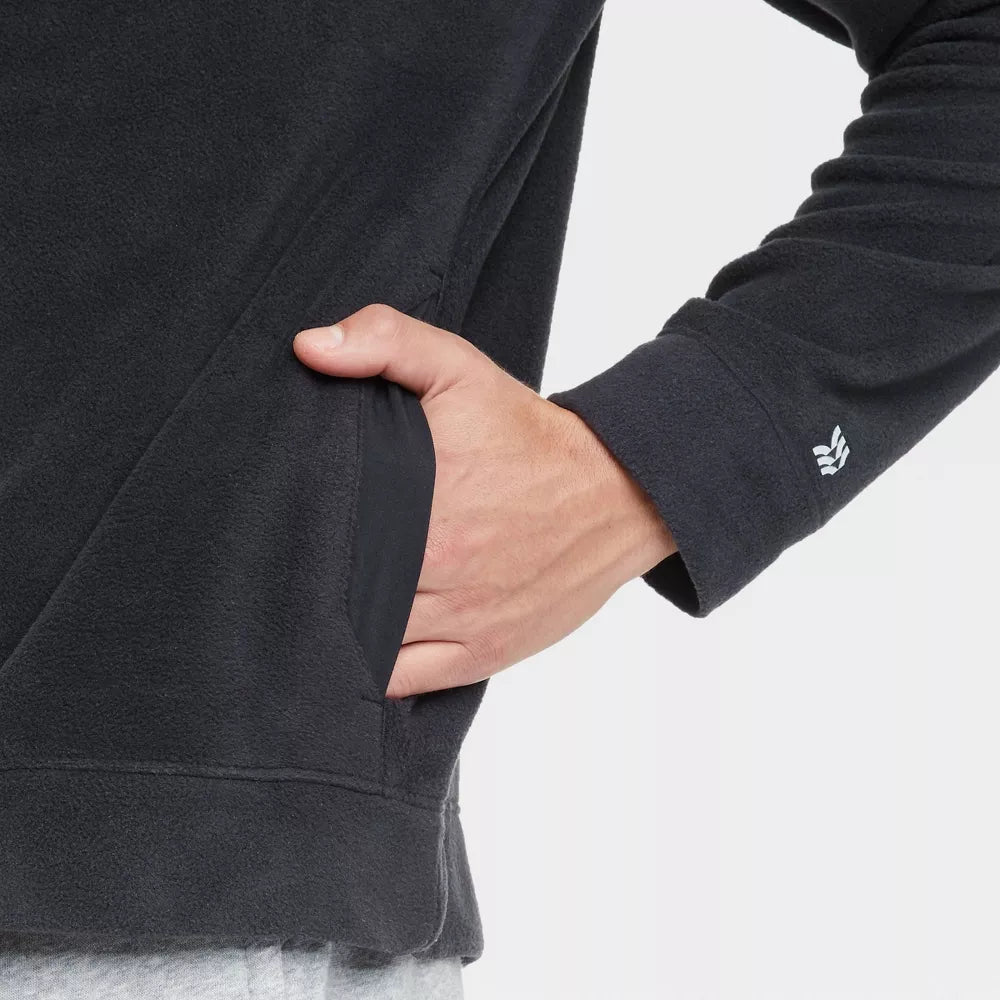 Men's Microfleece Pullover Sweatshirt - All in Motion Black L