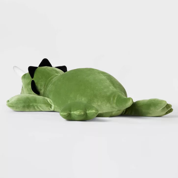 Dinosaur Weighted Plush Throw Pillow Green - Pillowfort