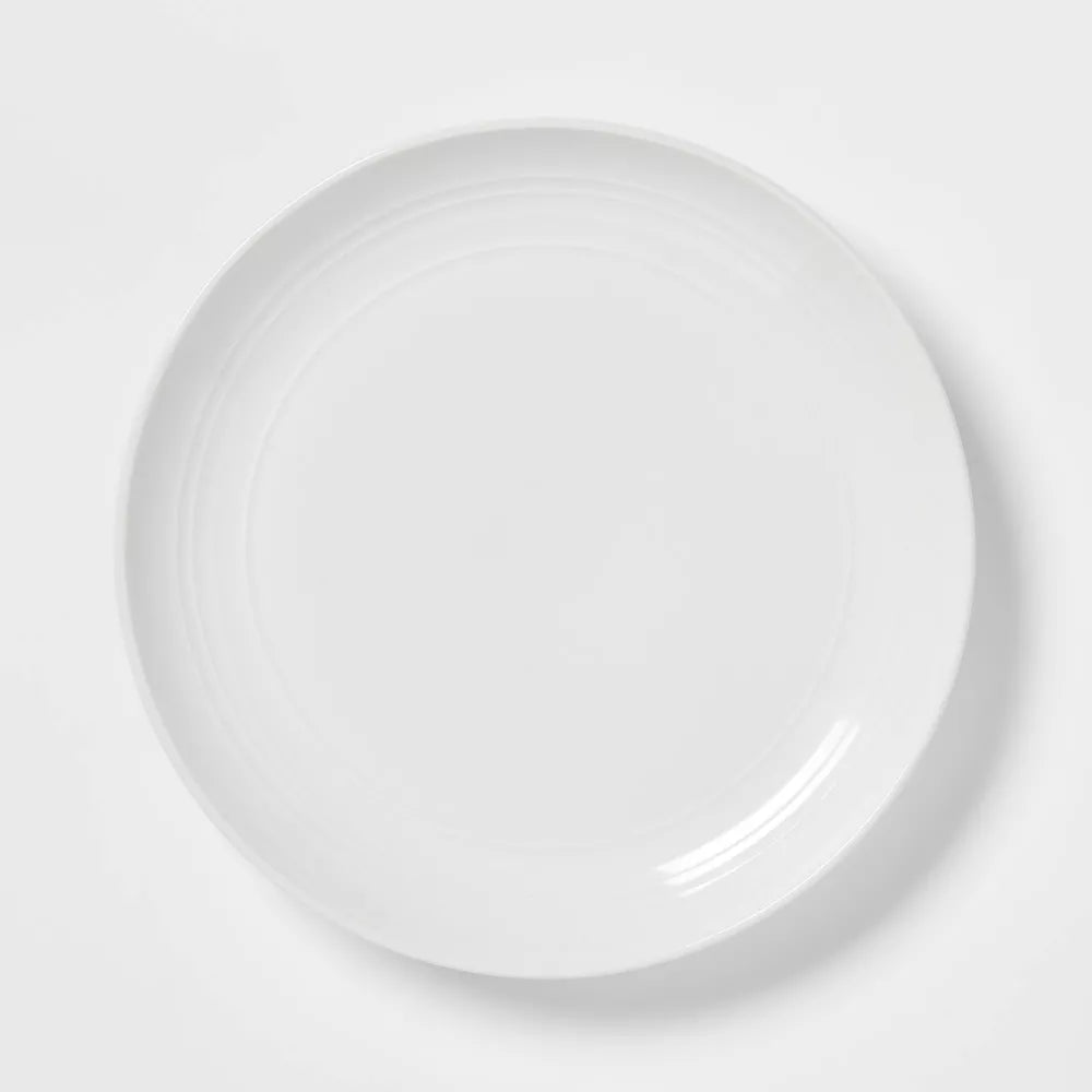 10" 4pk Stoneware Wethersfield Dinner Plates White - Threshold