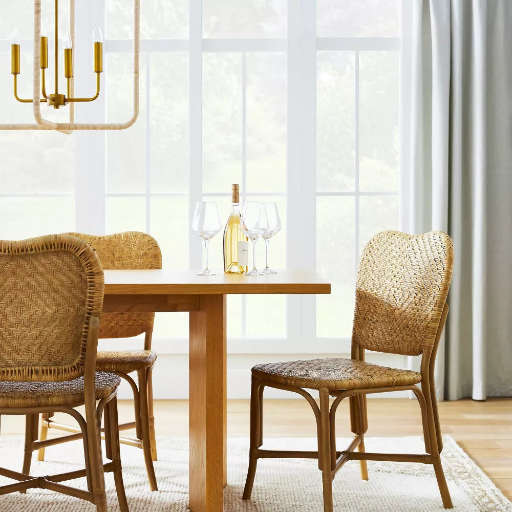 Interlaken Rattan with Woven Seat and Back Dining Chair - Threshold designed with Studio McGee